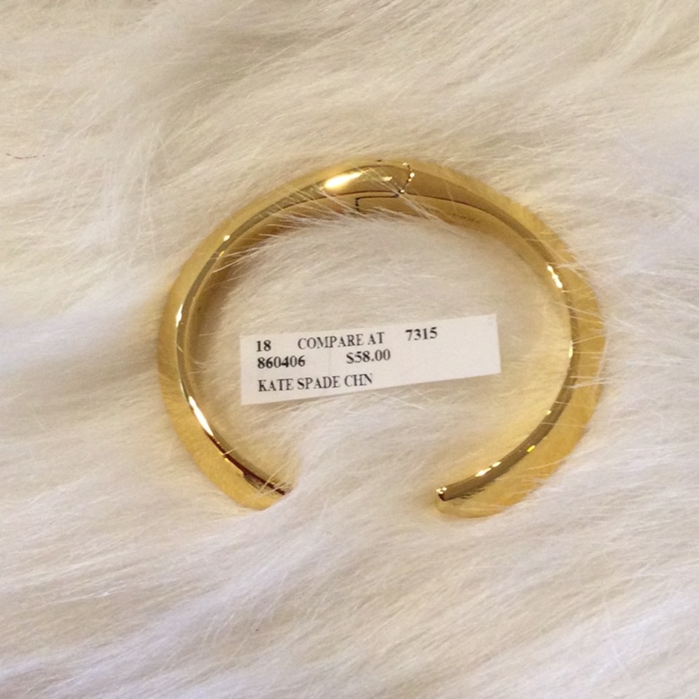 NWT Kate Spade Hinged Gold Cuff/Bracelet